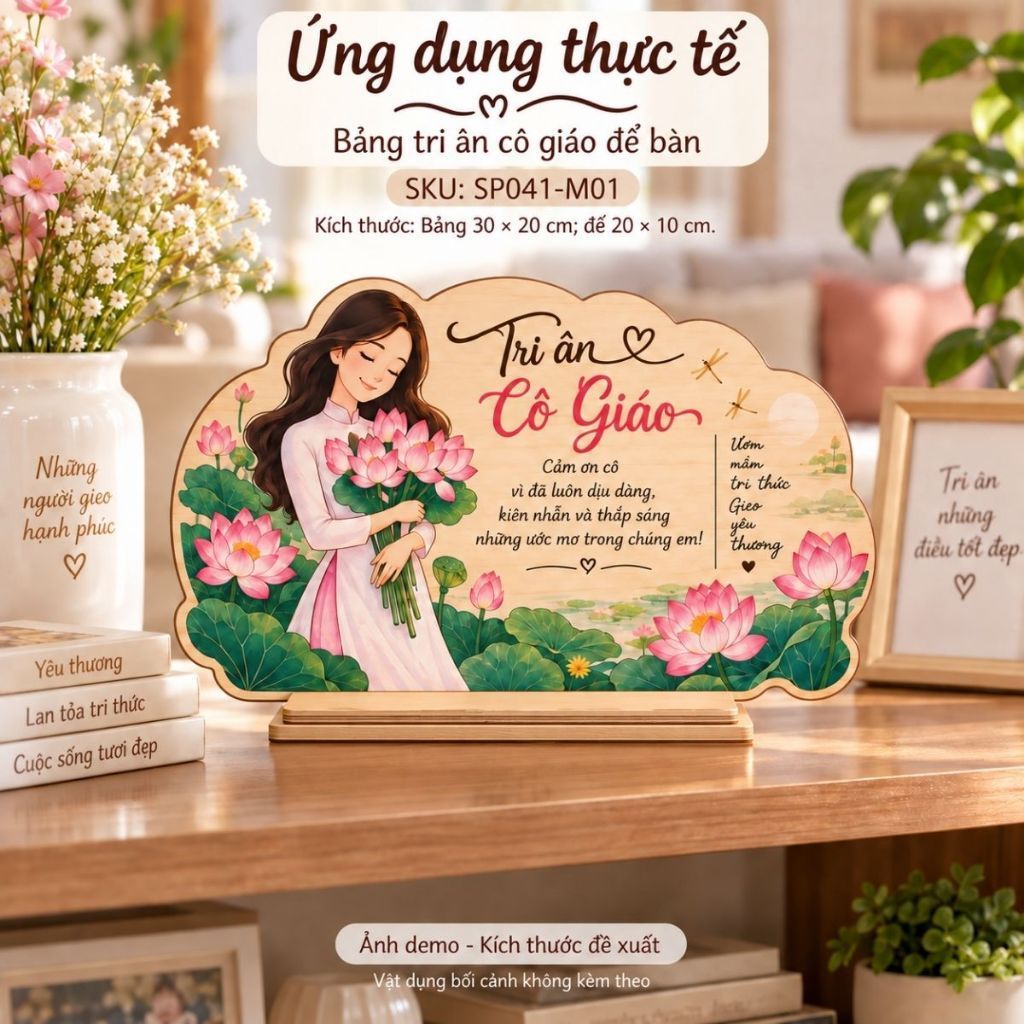 Quà gỗ tri ân thầy cô Mythica
